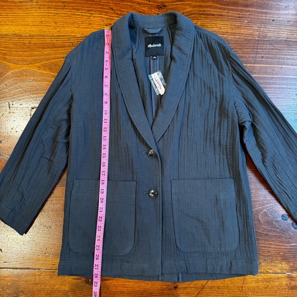 Madewell Lightspun Dorset Blazer- Color Coal. Size Medium‎ - Picture 5 of 13